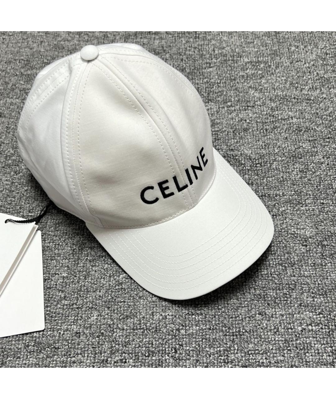 CELINE Белая хлопковая кепка, фото 6