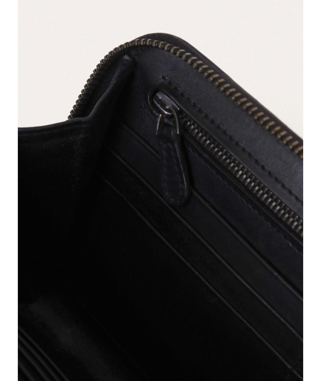 BOTTEGA VENETA Черный кожаный кошелек, фото 5