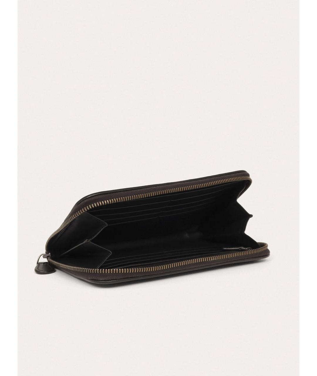 BOTTEGA VENETA Черный кожаный кошелек, фото 3