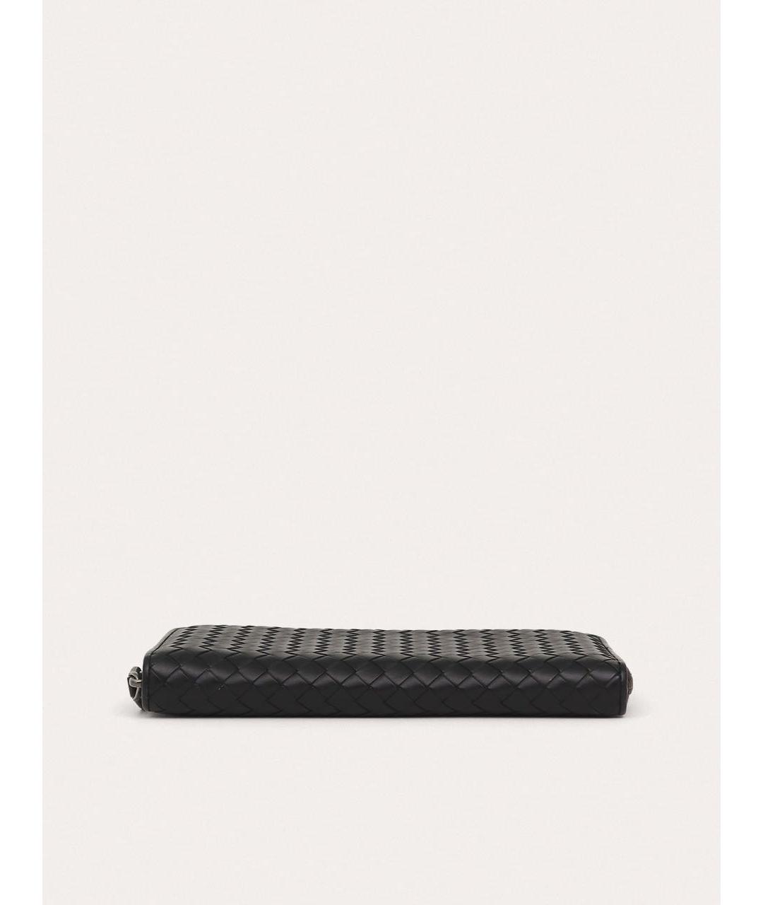 BOTTEGA VENETA Черный кожаный кошелек, фото 4