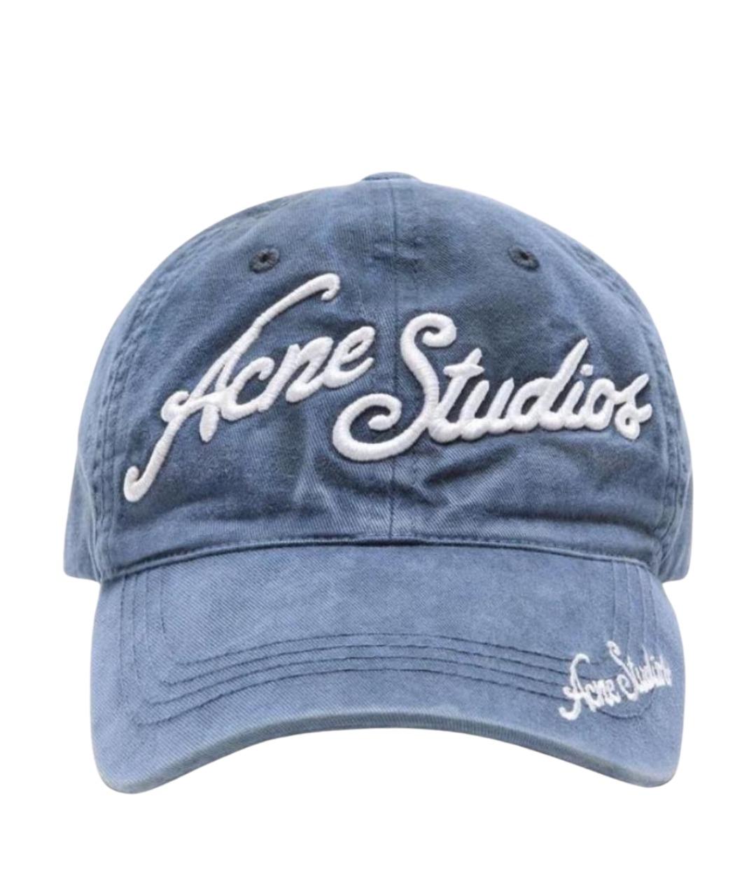 ACNE STUDIOS Синяя хлопковая кепка, фото 1
