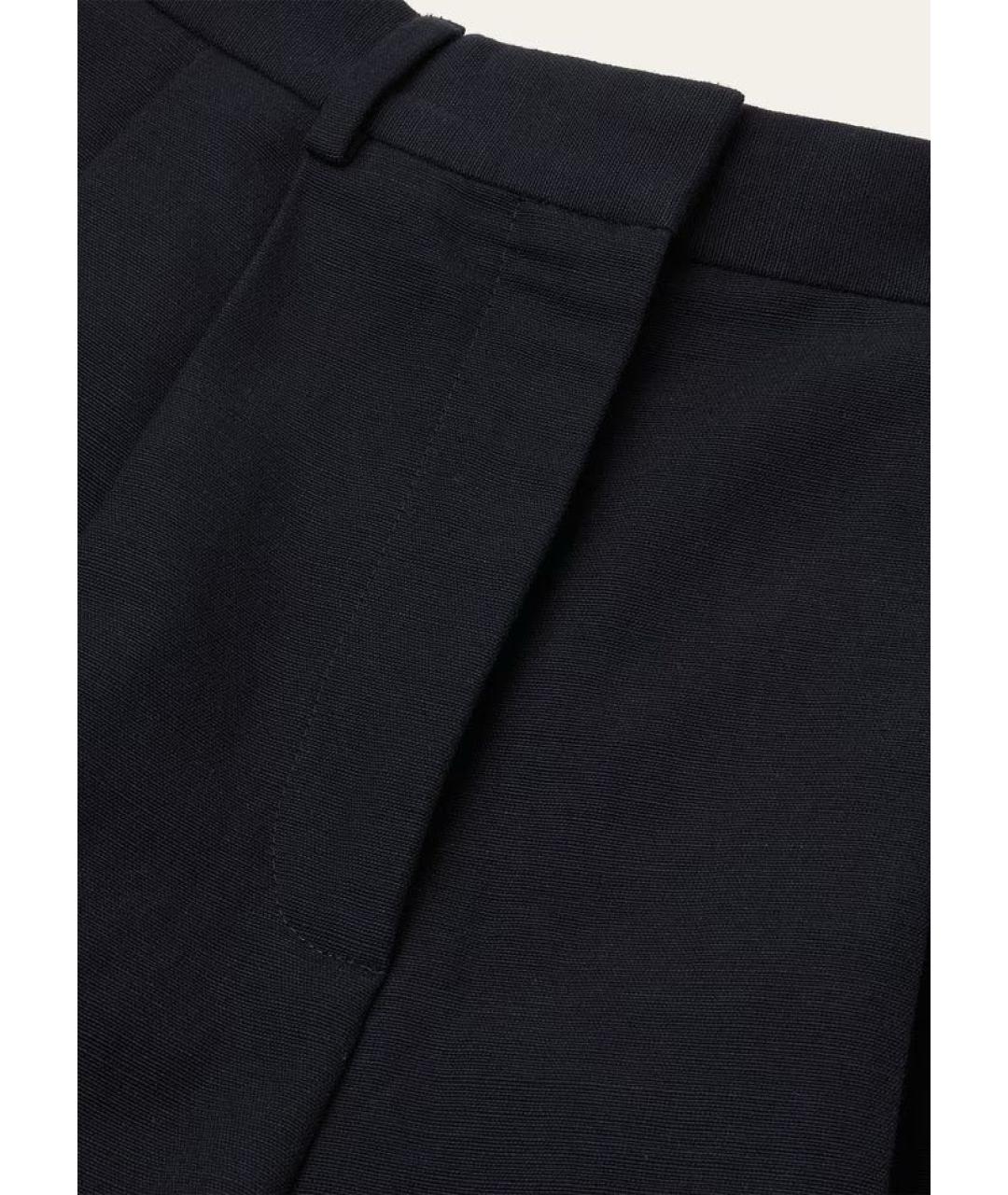 LORO PIANA Темно-синие льняные прямые брюки, фото 3