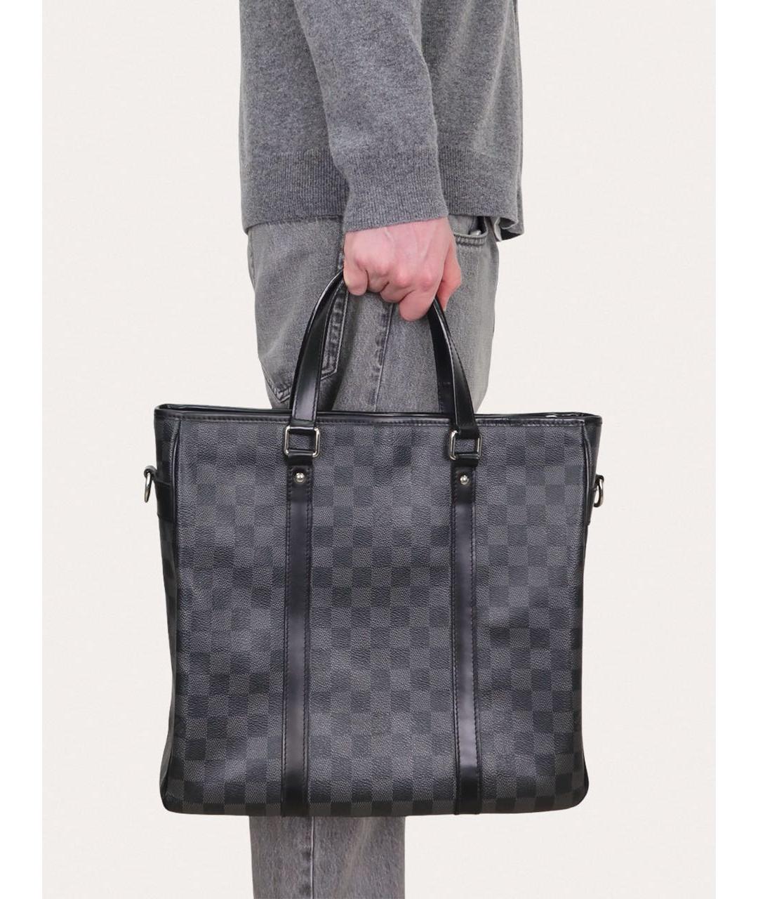 LOUIS VUITTON Черный портфель, фото 8