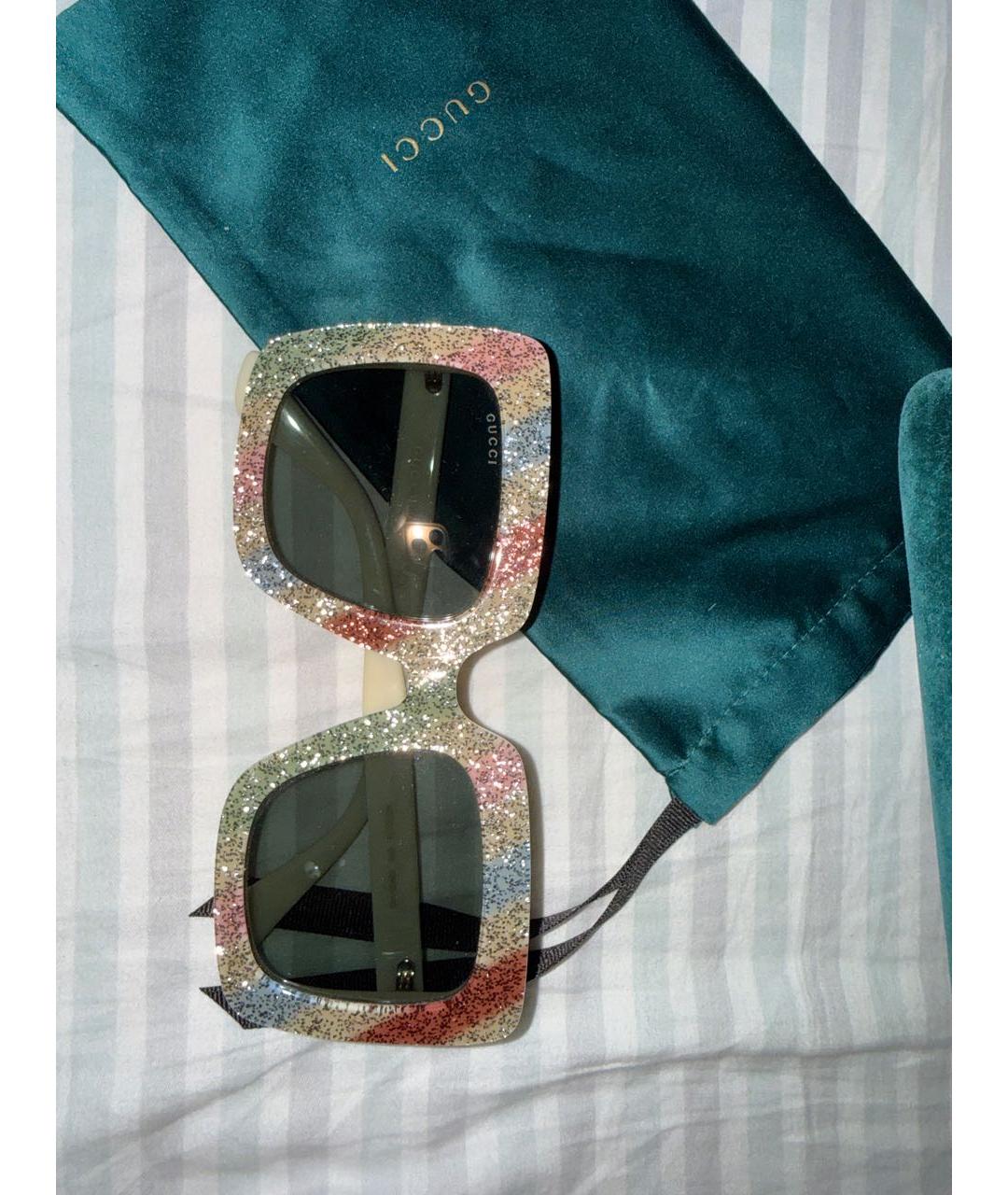 GUCCI Мульти пластиковые солнцезащитные очки, фото 5
