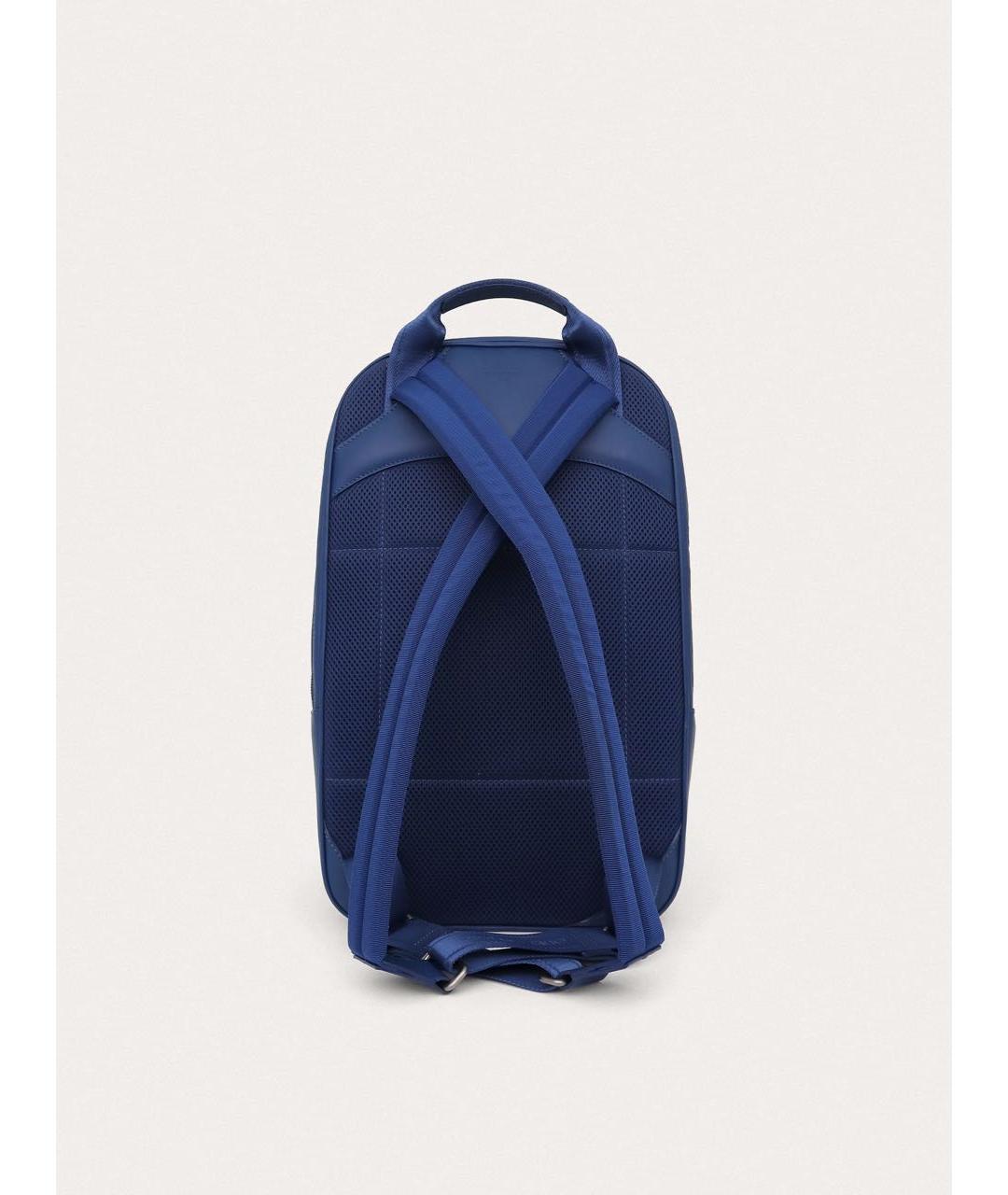 LOUIS VUITTON Синий кожаный рюкзак, фото 3
