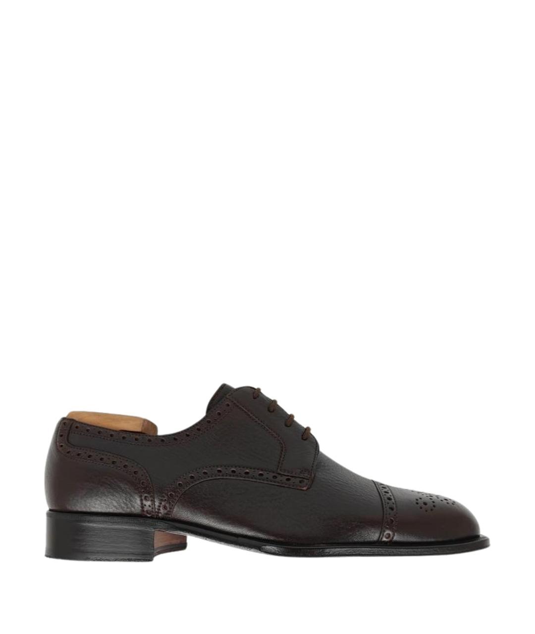 BALLY Коричневые кожаные туфли, фото 1