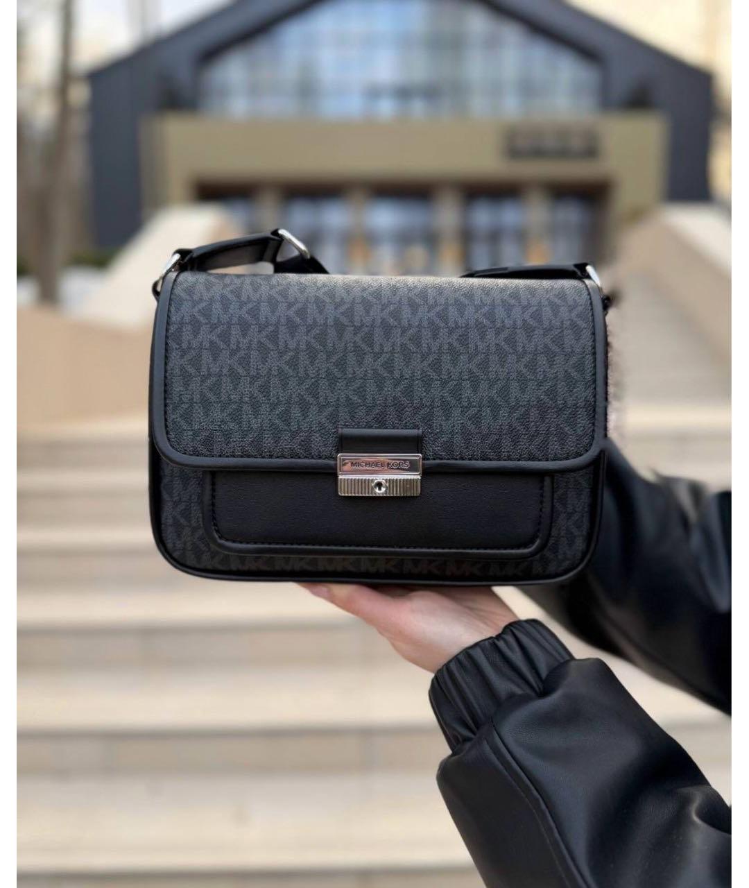 MICHAEL MICHAEL KORS Антрацитовая сумка через плечо, фото 3