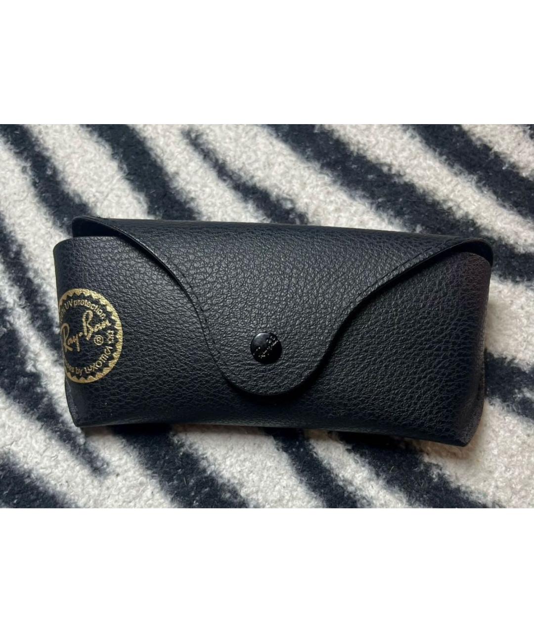 RAY BAN Черные пластиковые солнцезащитные очки, фото 4