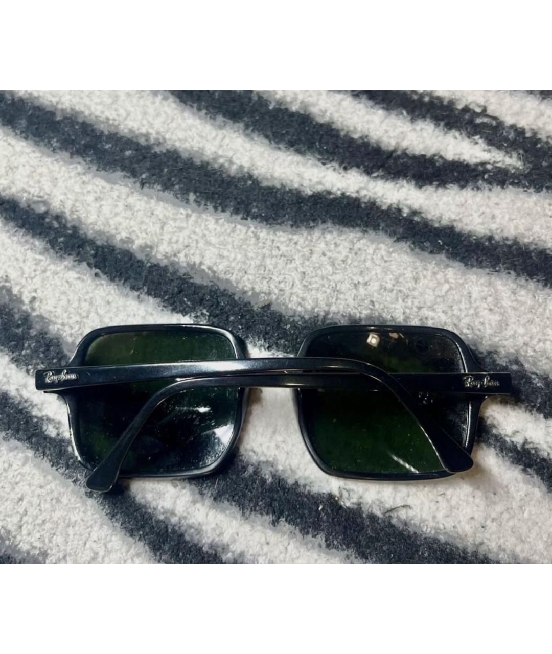 RAY BAN Черные пластиковые солнцезащитные очки, фото 2