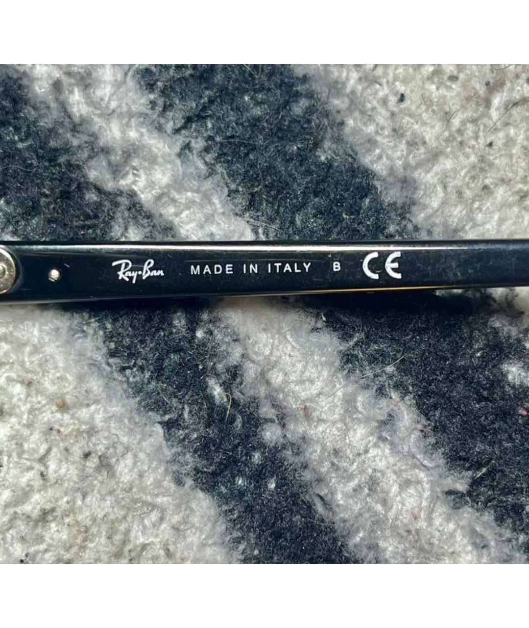 RAY BAN Черные пластиковые солнцезащитные очки, фото 3