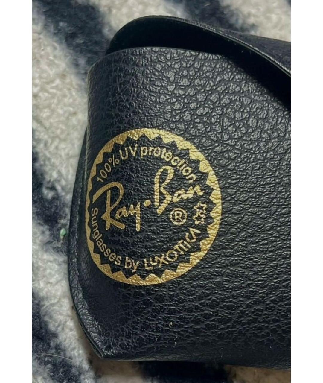 RAY BAN Черные пластиковые солнцезащитные очки, фото 5