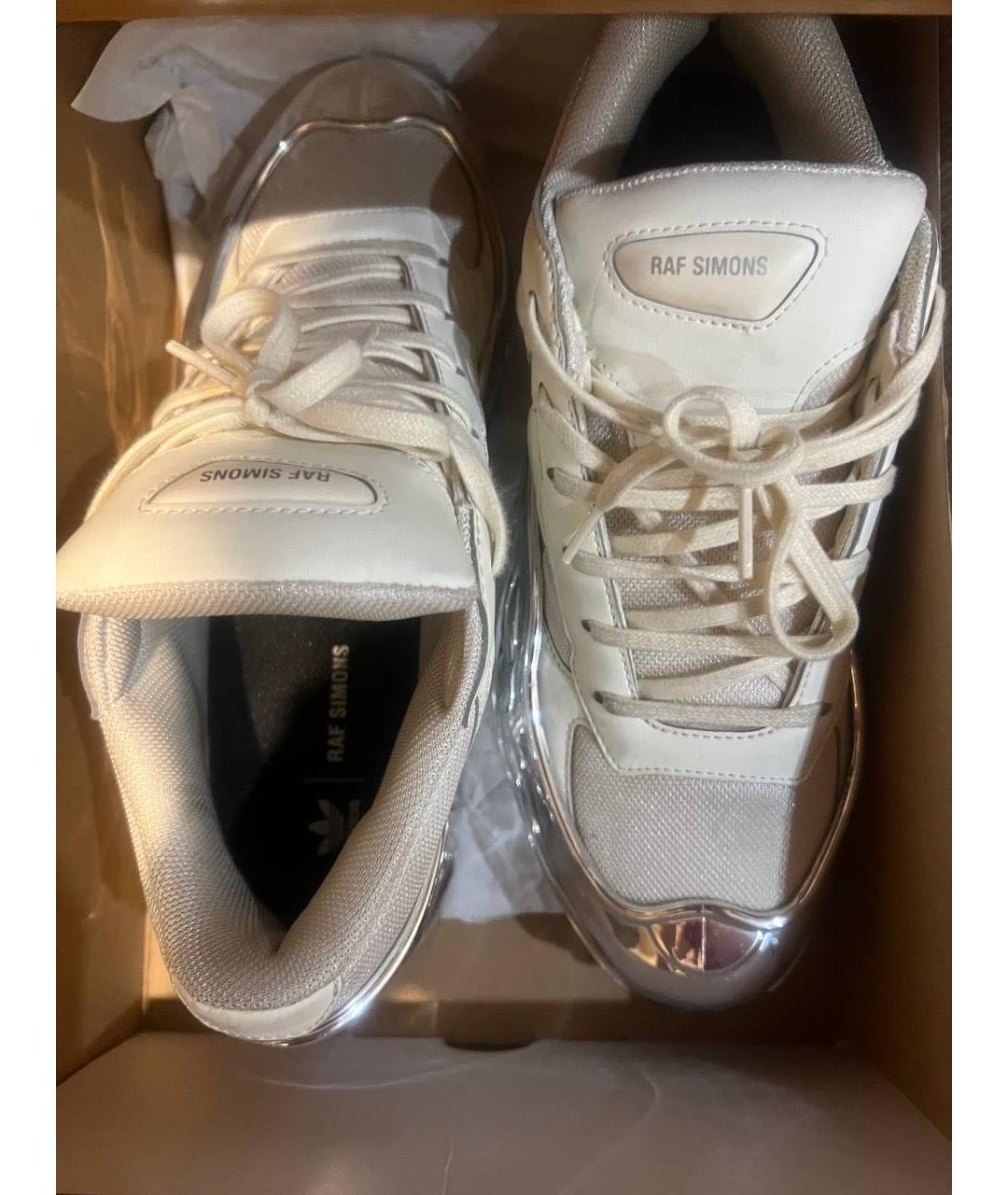 ADIDAS X RAF SIMONS Белые кожаные низкие кроссовки / кеды, фото 8