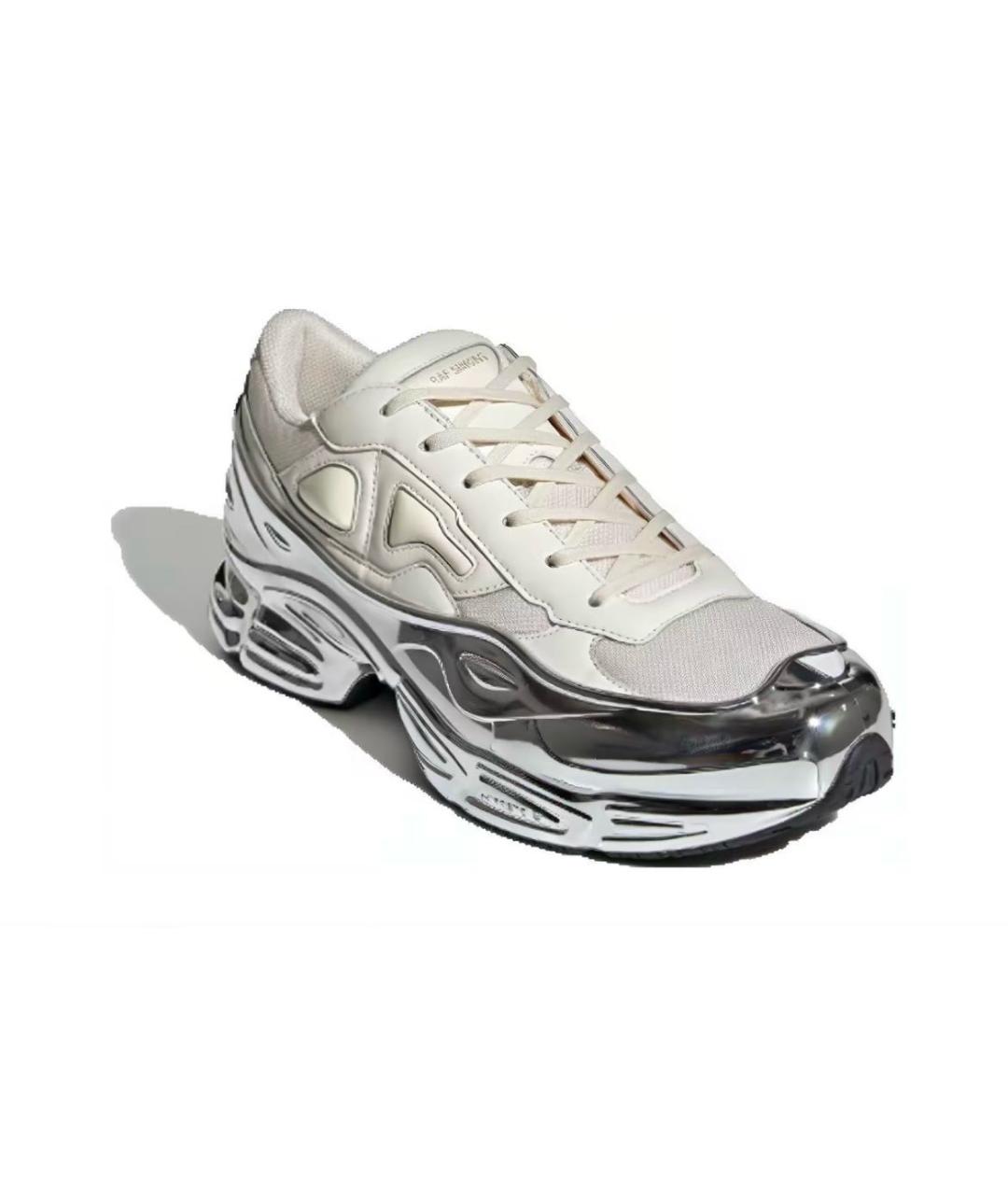 ADIDAS X RAF SIMONS Белые кожаные низкие кроссовки / кеды, фото 2