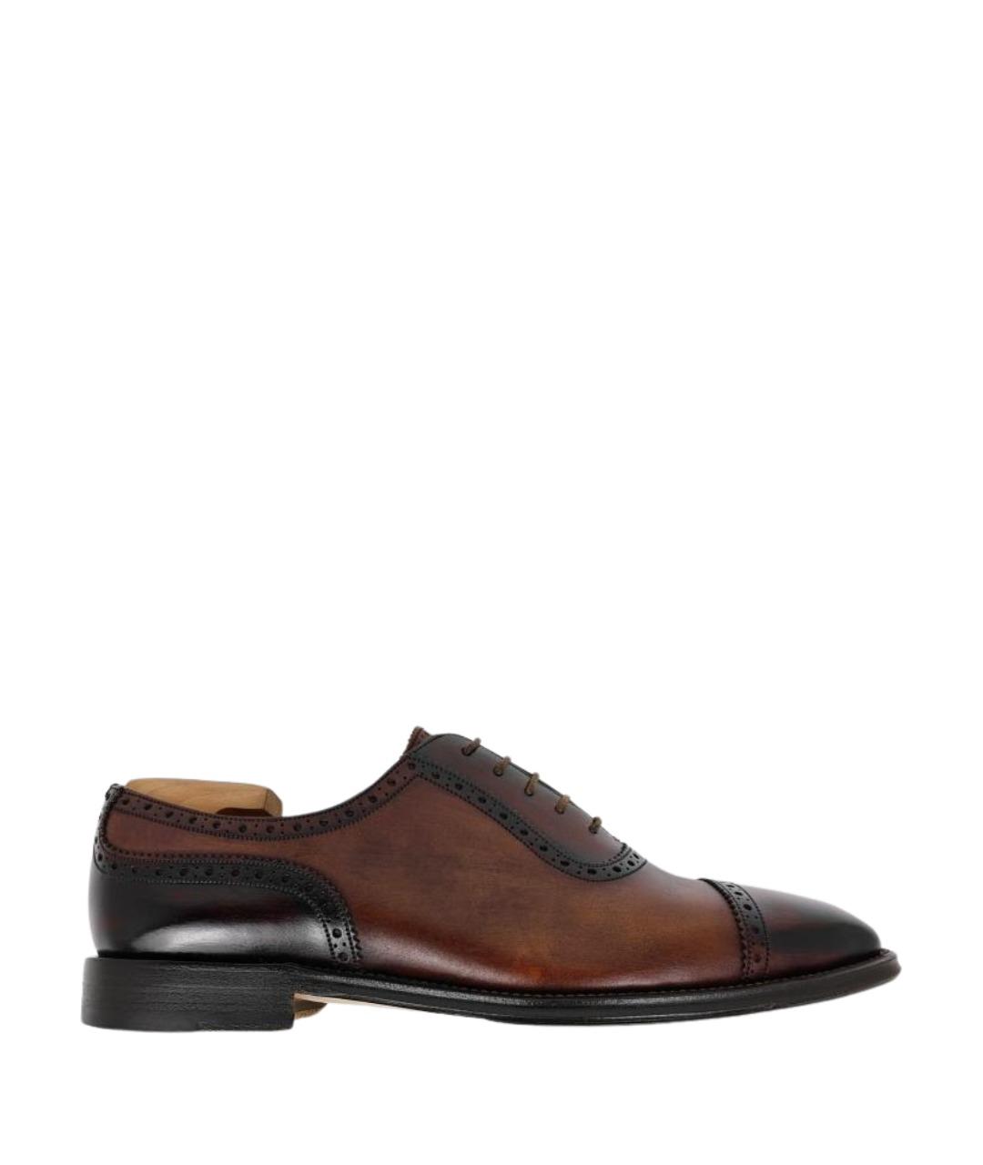 BALLY Коричневые кожаные туфли, фото 1