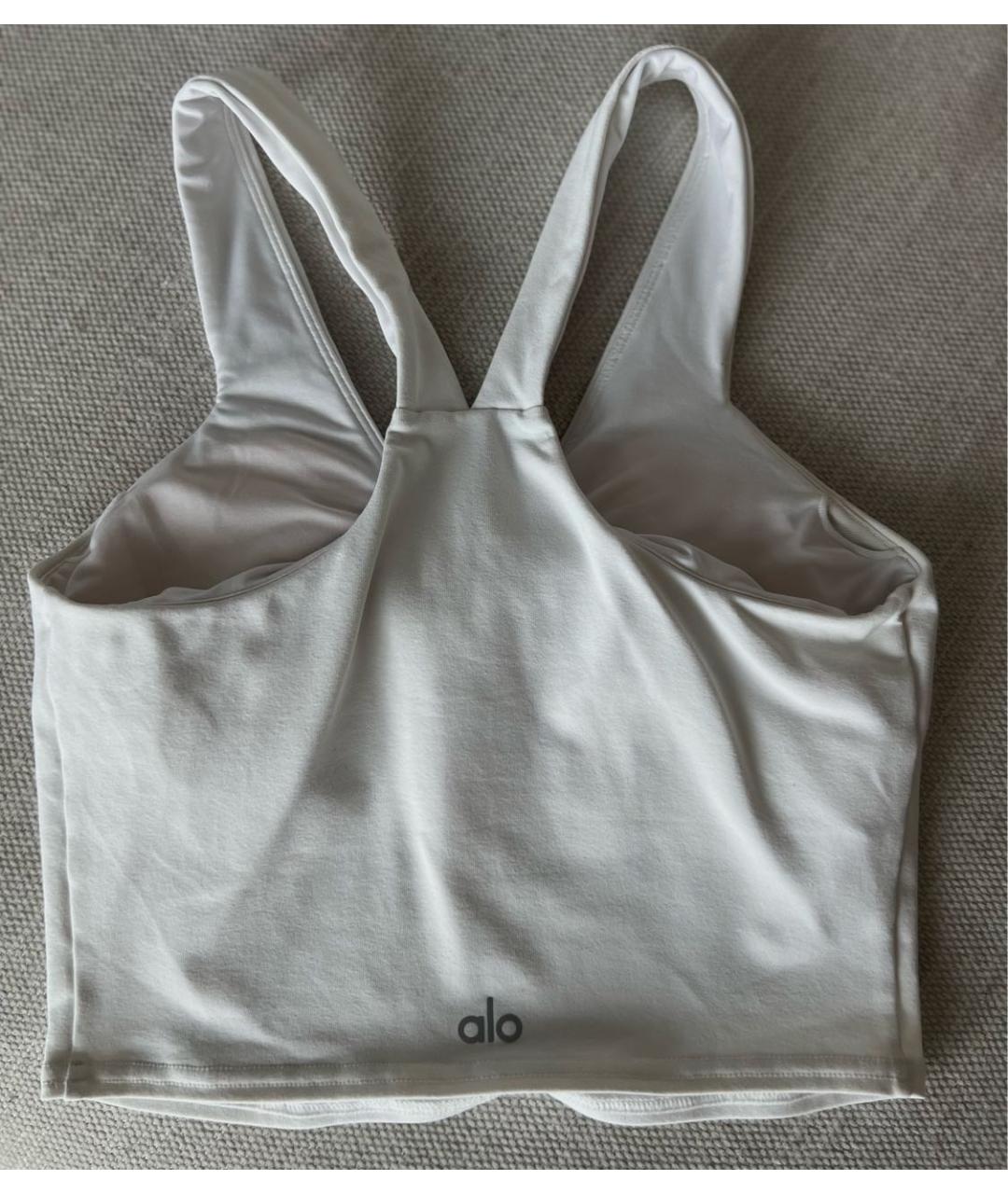 ALO YOGA Белая хлопковая майка, фото 5