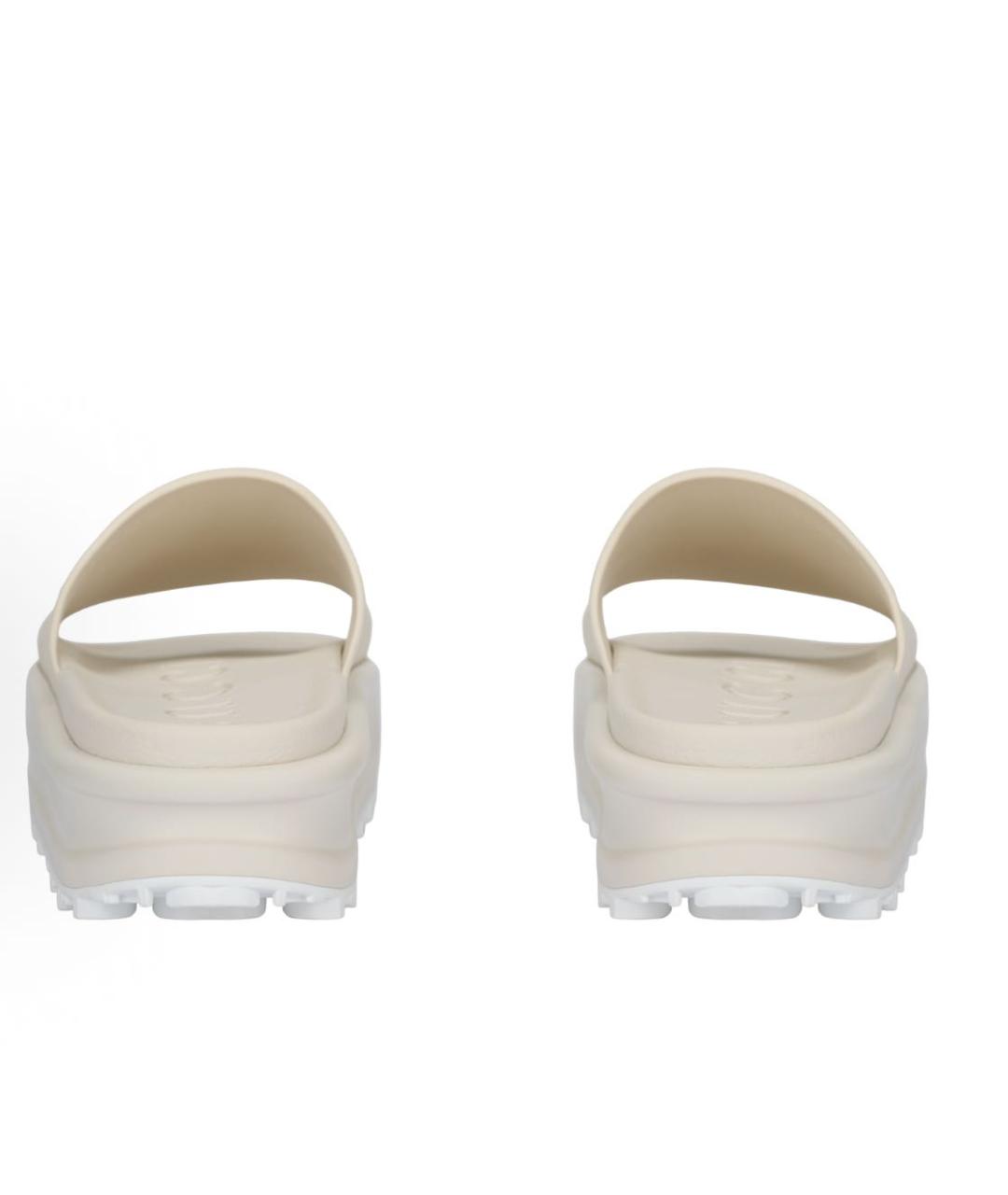 GUCCI Белые резиновые шлепанцы, фото 2