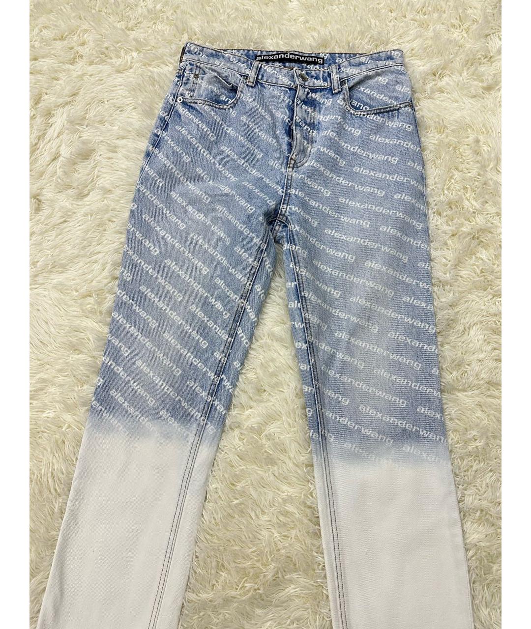 ALEXANDER WANG Синие хлопковые прямые джинсы, фото 4