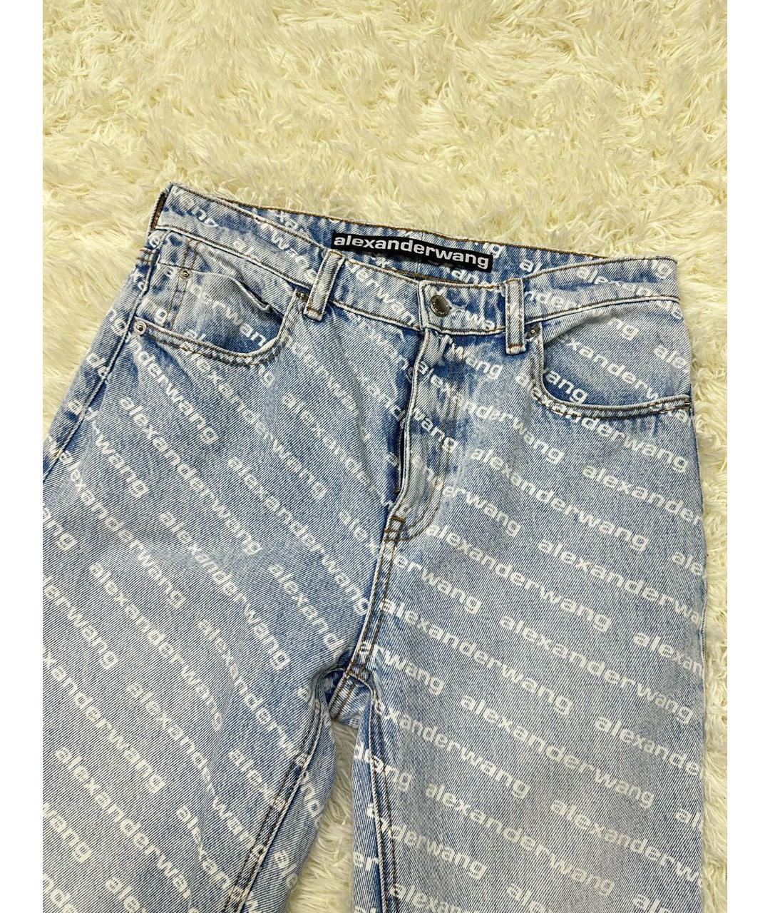 ALEXANDER WANG Синие хлопковые прямые джинсы, фото 5