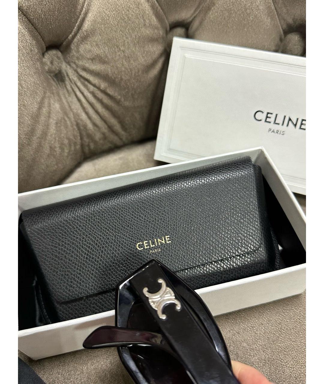 CELINE Черные пластиковые солнцезащитные очки, фото 4