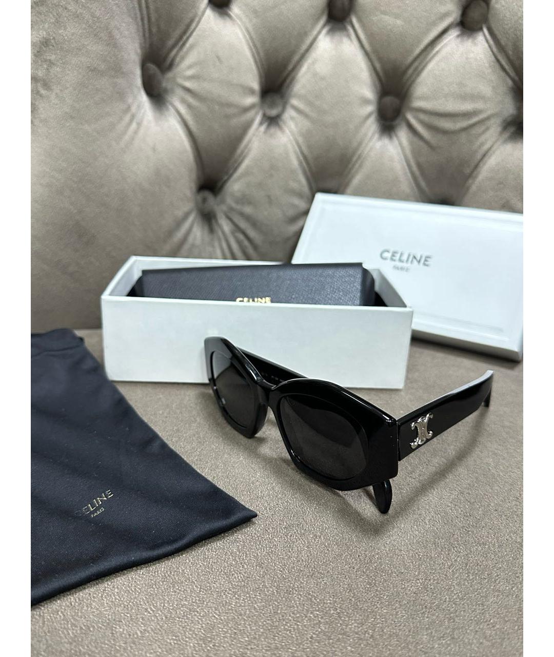 CELINE Черные пластиковые солнцезащитные очки, фото 2