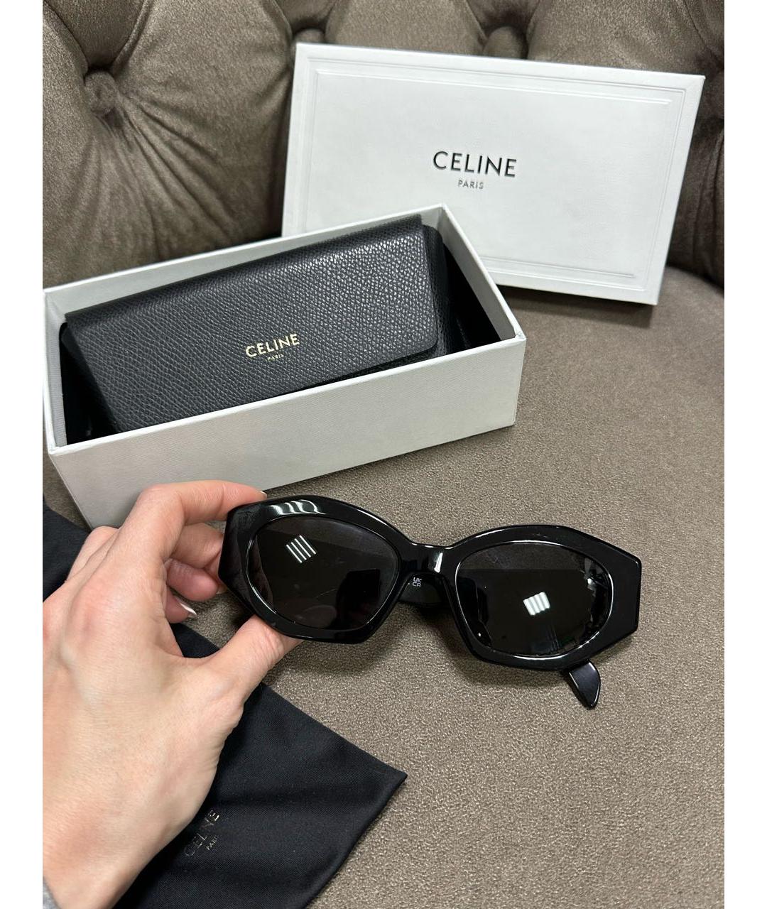 CELINE Черные пластиковые солнцезащитные очки, фото 8