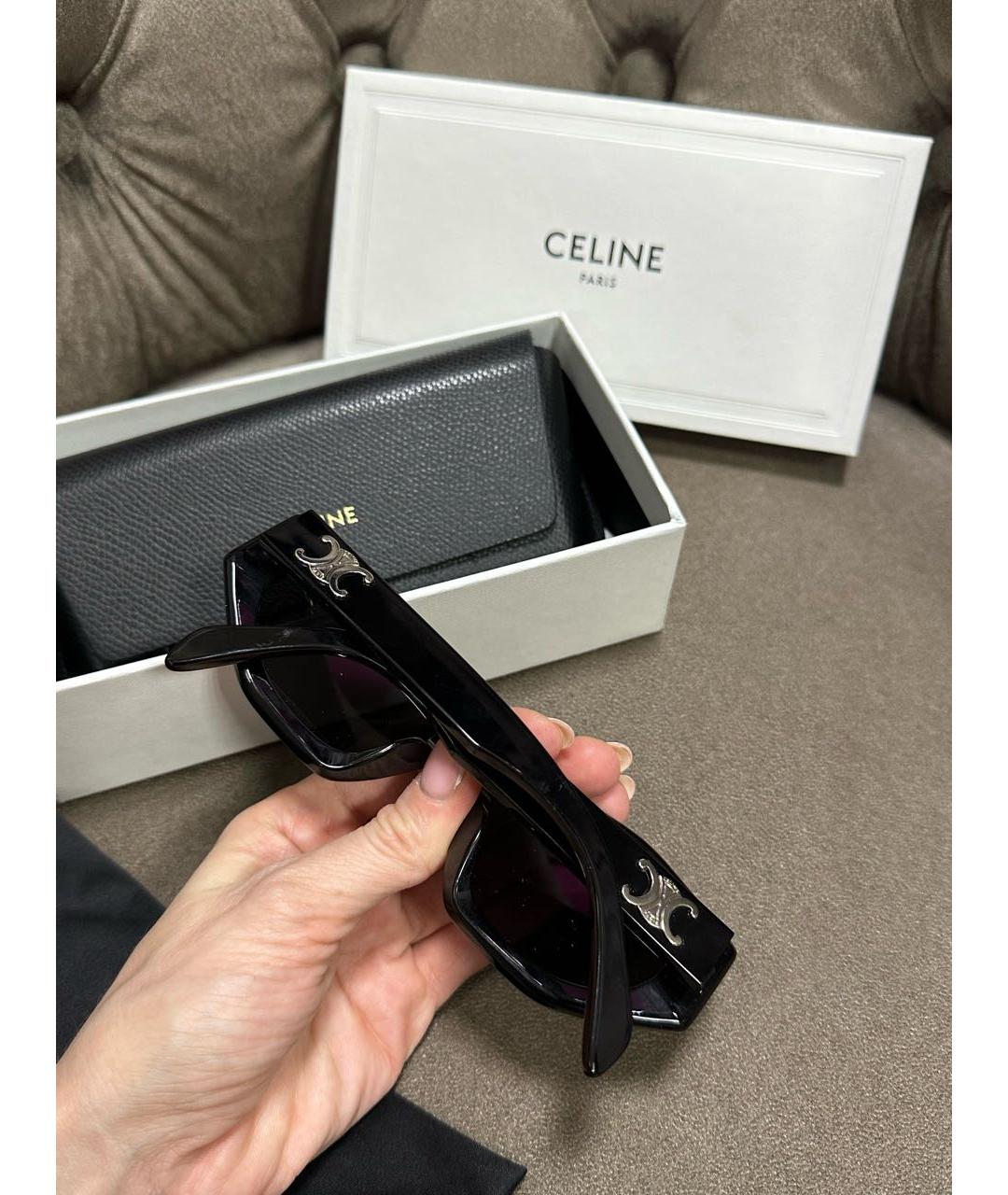 CELINE Черные пластиковые солнцезащитные очки, фото 3