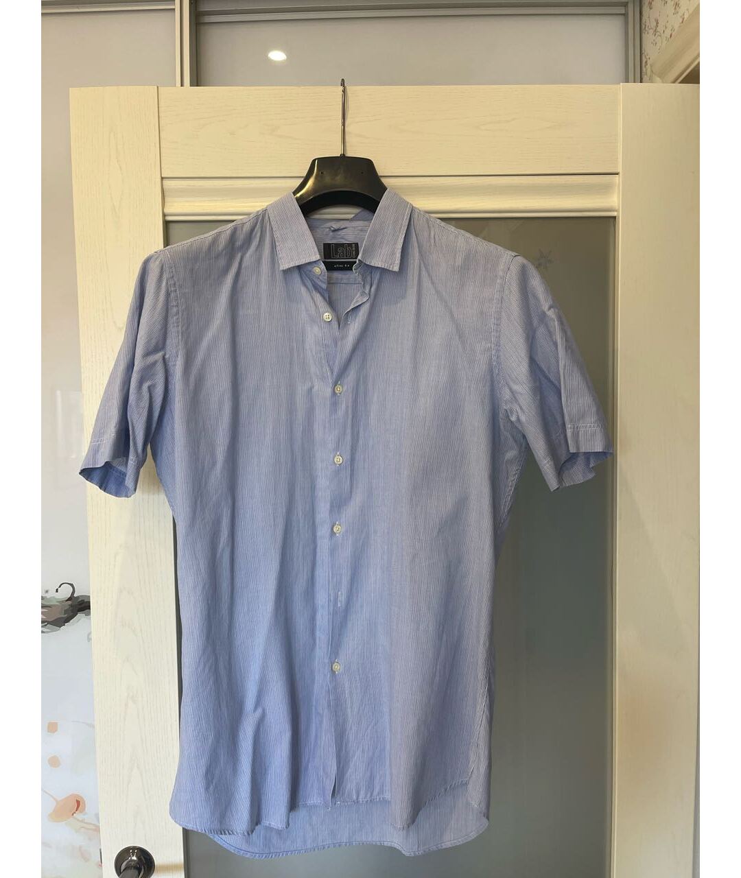 PAL ZILERI Голубая хлопковая кэжуал рубашка, фото 5