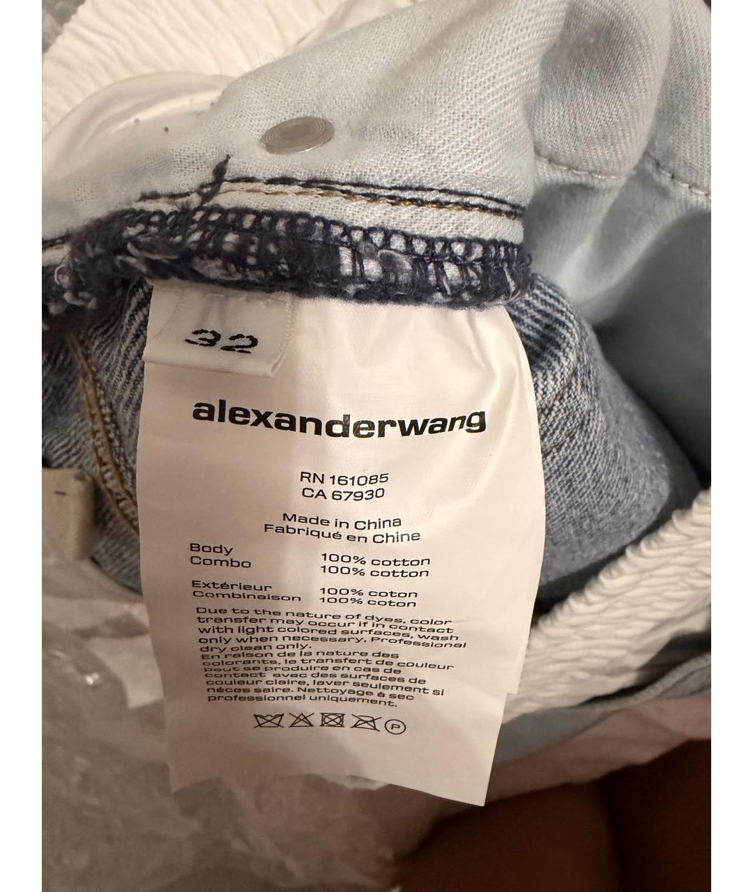 ALEXANDER WANG Голубые деним шорты, фото 4
