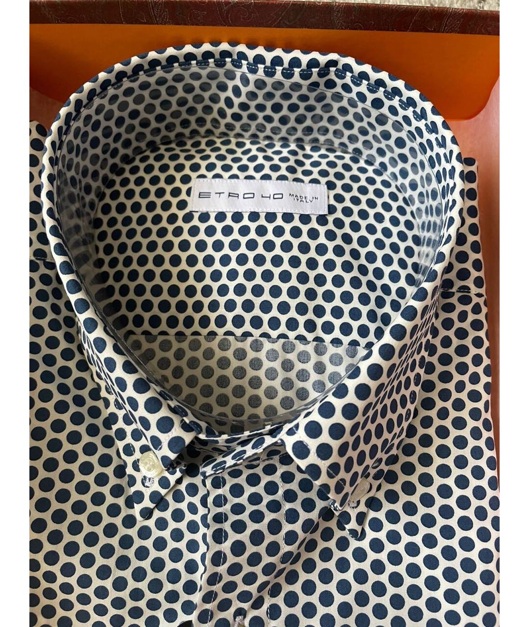 ETRO Синяя хлопковая классическая рубашка, фото 5