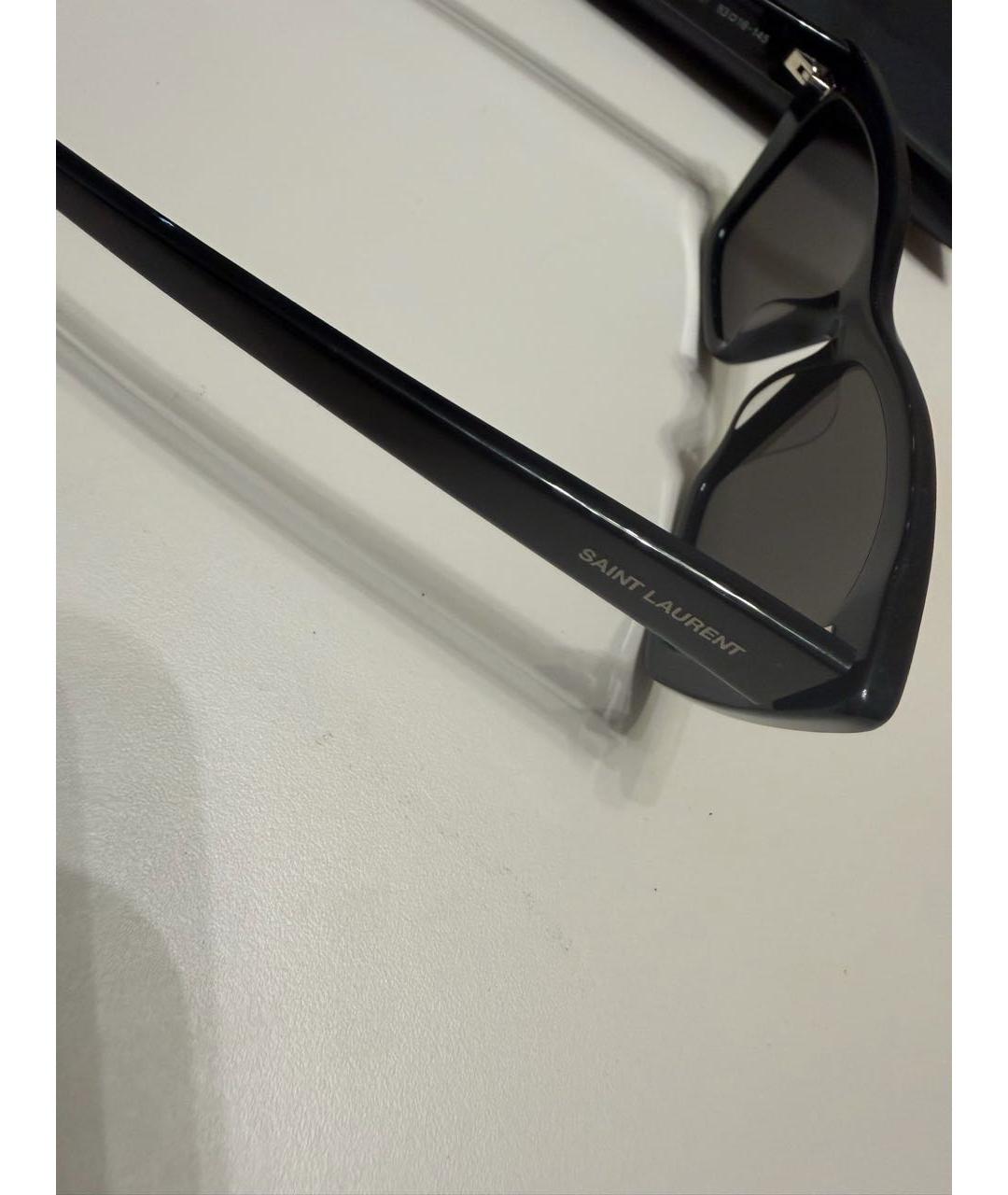 SAINT LAURENT Черные пластиковые солнцезащитные очки, фото 3