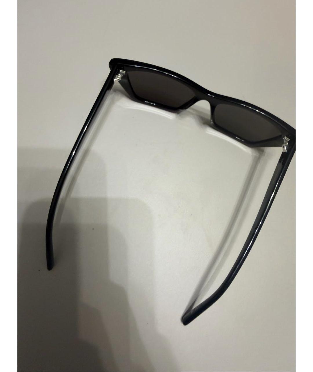 SAINT LAURENT Черные пластиковые солнцезащитные очки, фото 4