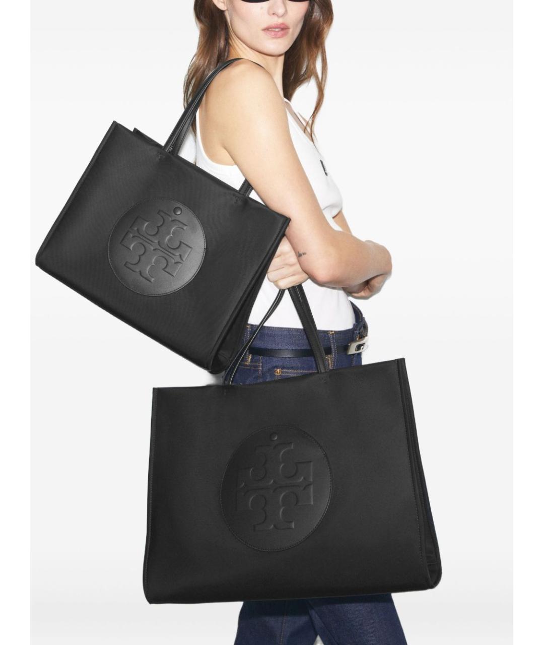 TORY BURCH Черная синтетическая сумка тоут, фото 5