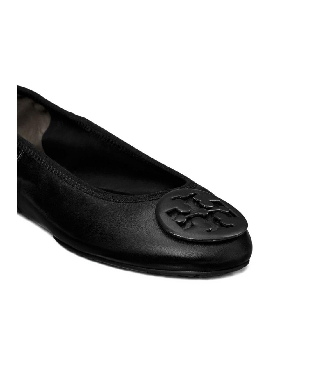 TORY BURCH Черные кожаные балетки, фото 3