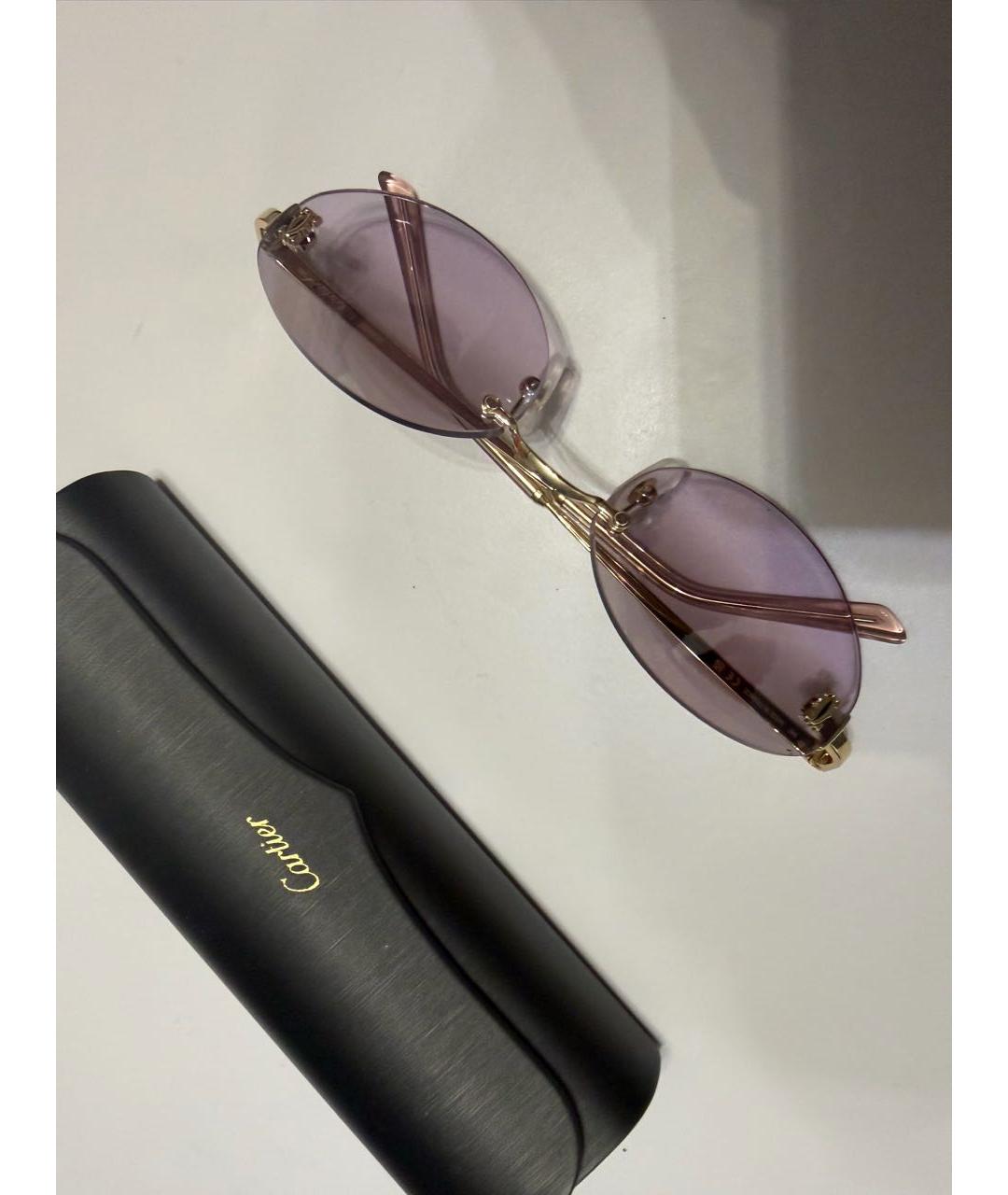 CARTIER Золотые металлические солнцезащитные очки, фото 5