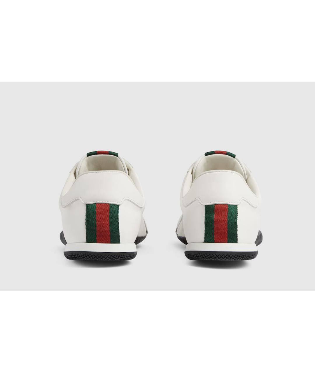 GUCCI Белые кожаные низкие кроссовки / кеды, фото 4