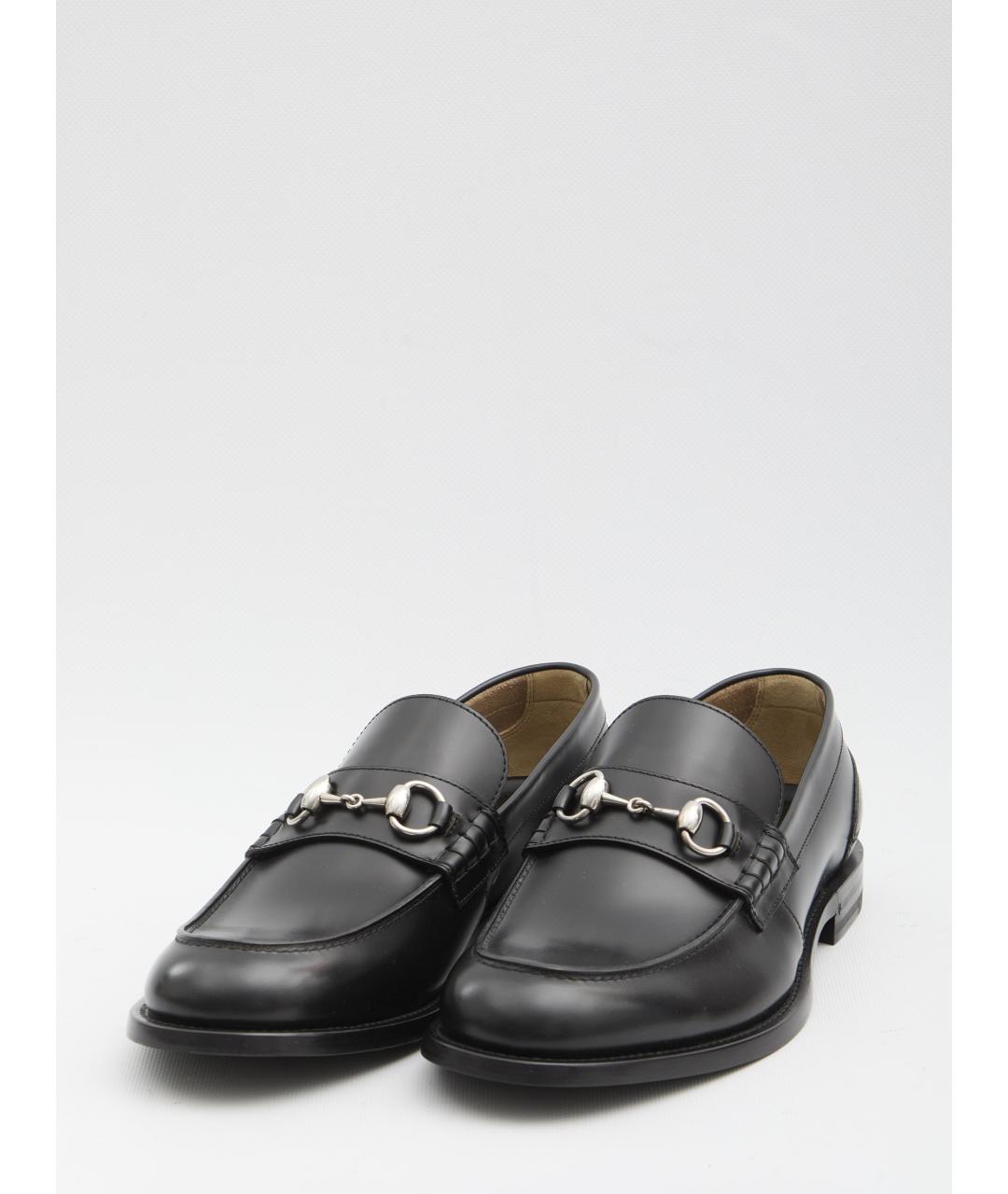 GUCCI Черные кожаные лоферы, фото 3