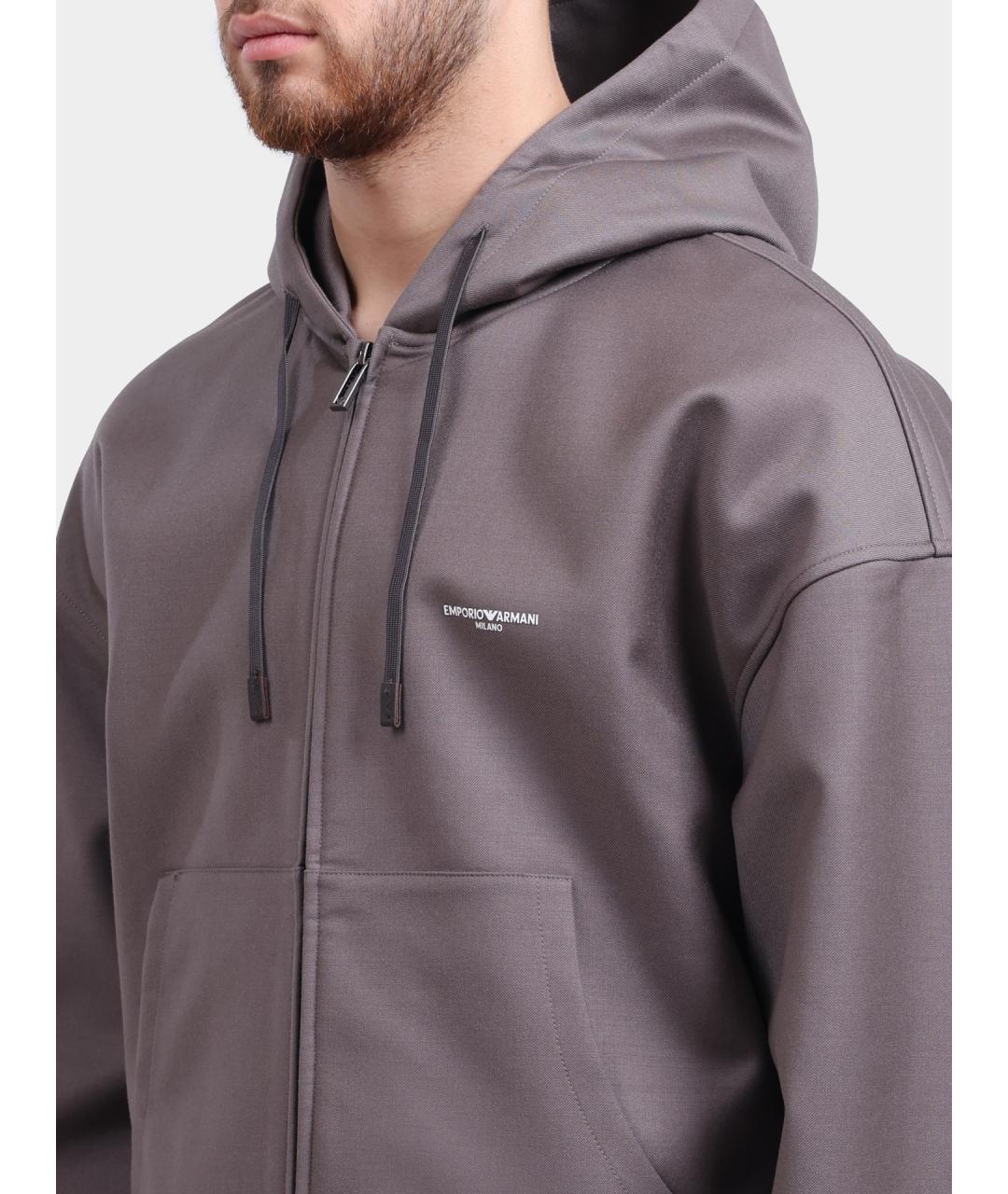 EMPORIO ARMANI Серая спортивная куртка, фото 4
