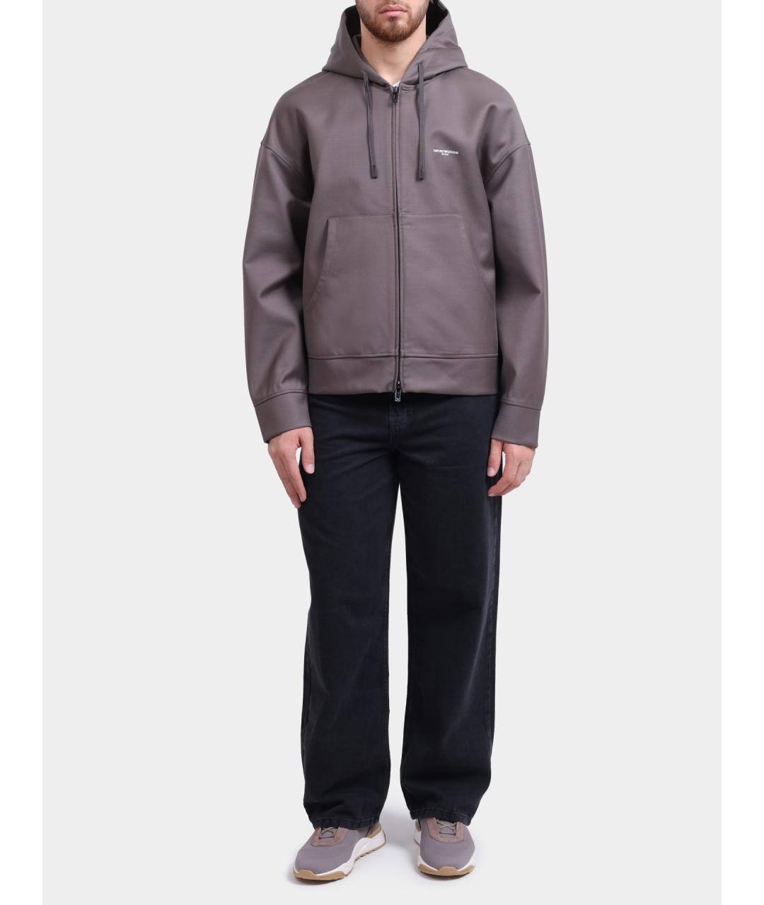 EMPORIO ARMANI Серая спортивная куртка, фото 2