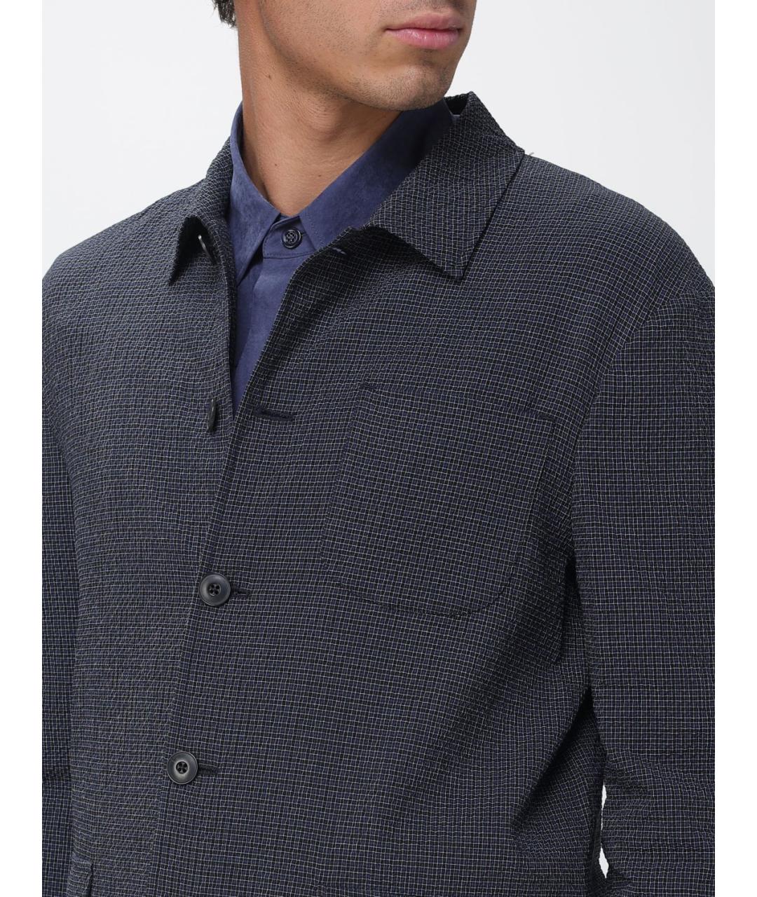 EMPORIO ARMANI Синий хлопковый пиджак, фото 4