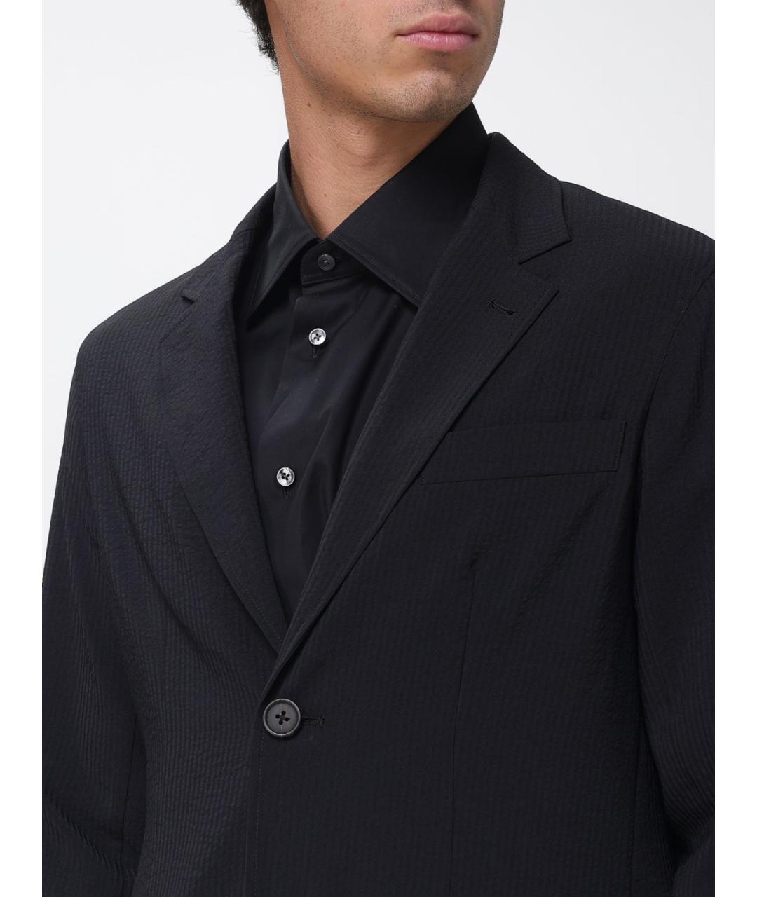 EMPORIO ARMANI Черный полиэстеровый пиджак, фото 4