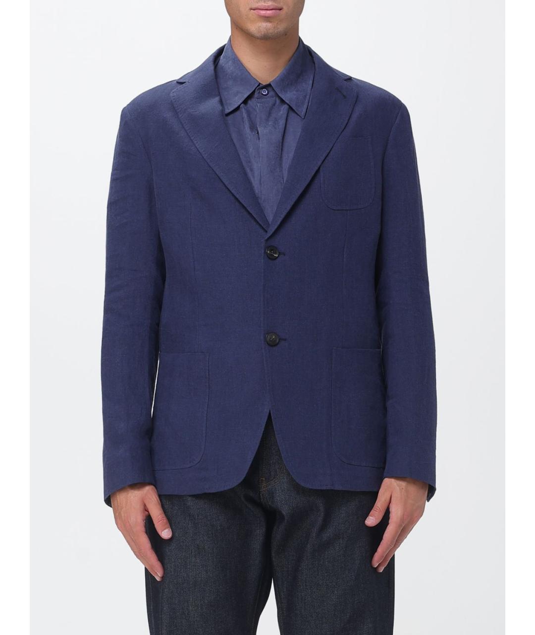 EMPORIO ARMANI Синий пиджак, фото 5