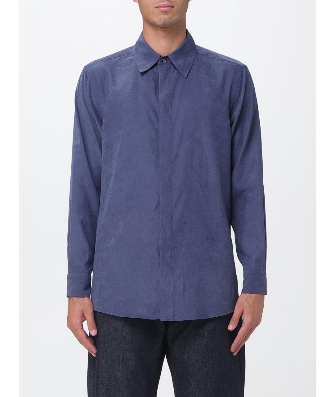 EMPORIO ARMANI Синяя кэжуал рубашка, фото 4