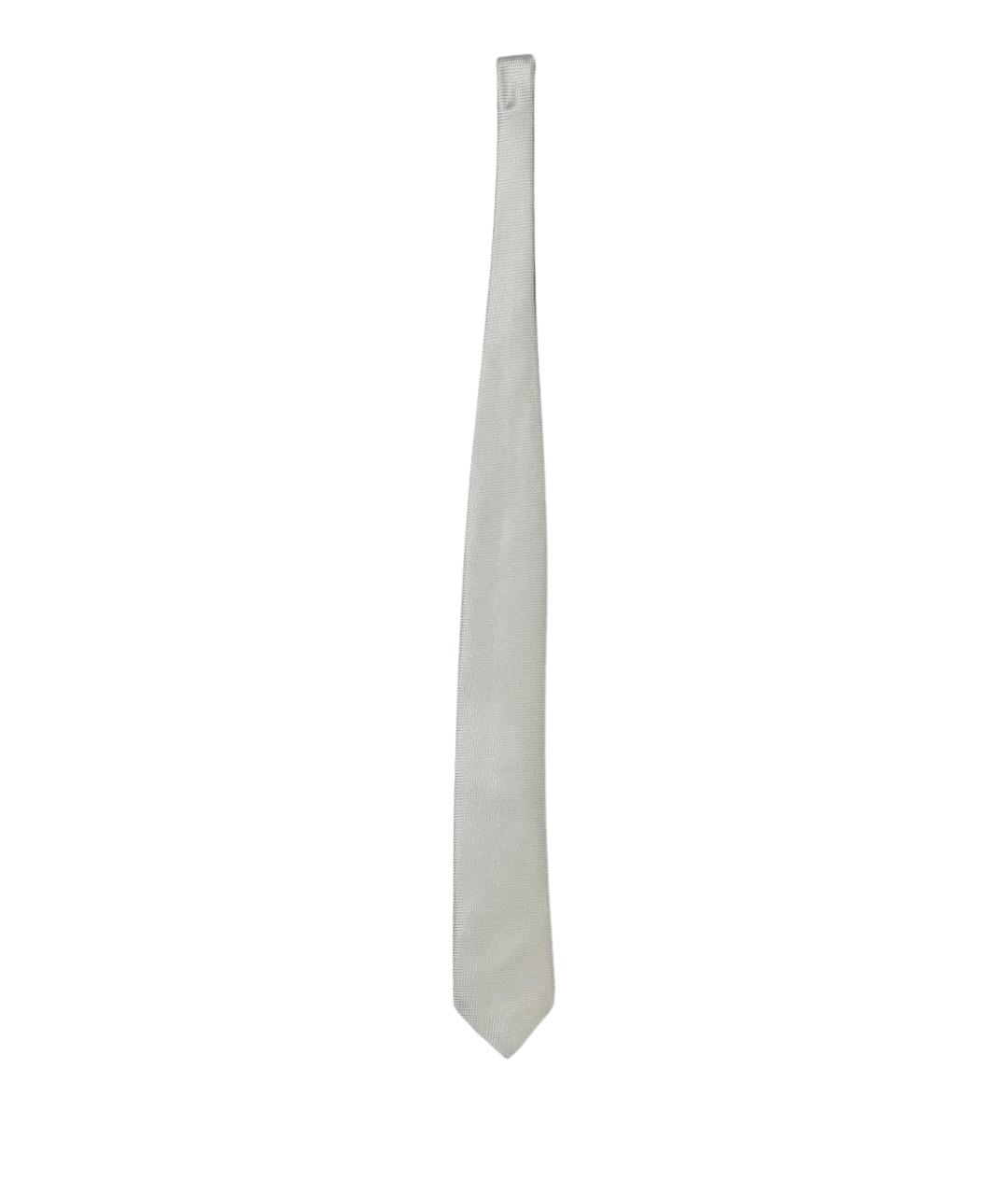 ZEGNA Белый шелковый галстук, фото 1