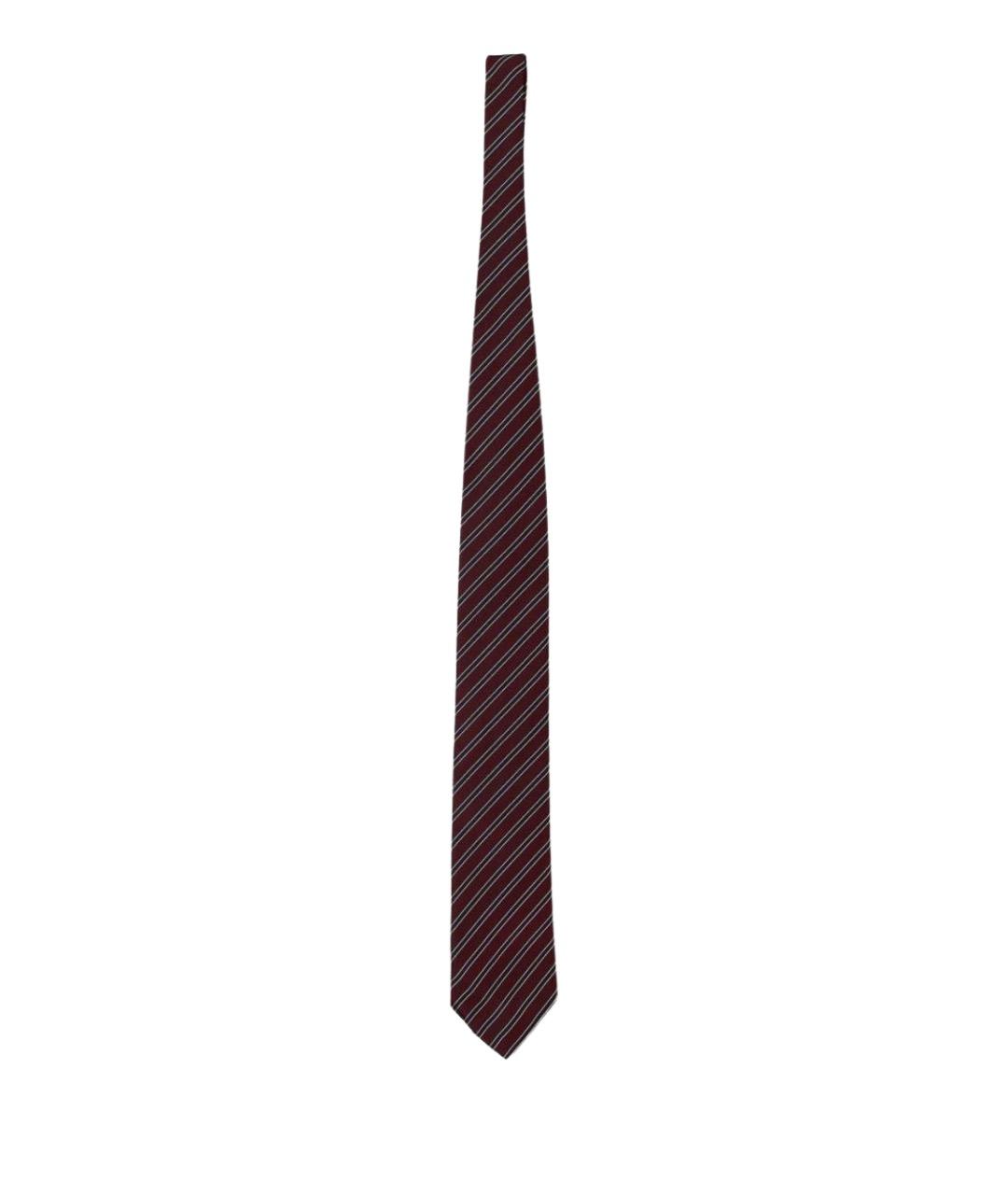 ZEGNA Бордовый шелковый галстук, фото 1