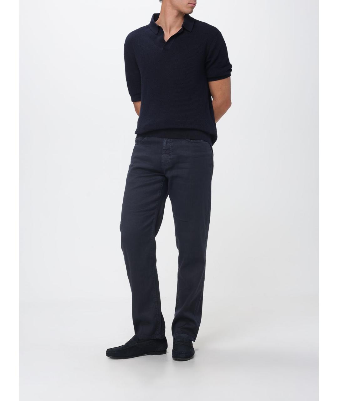 ZEGNA Синие повседневные брюки, фото 2
