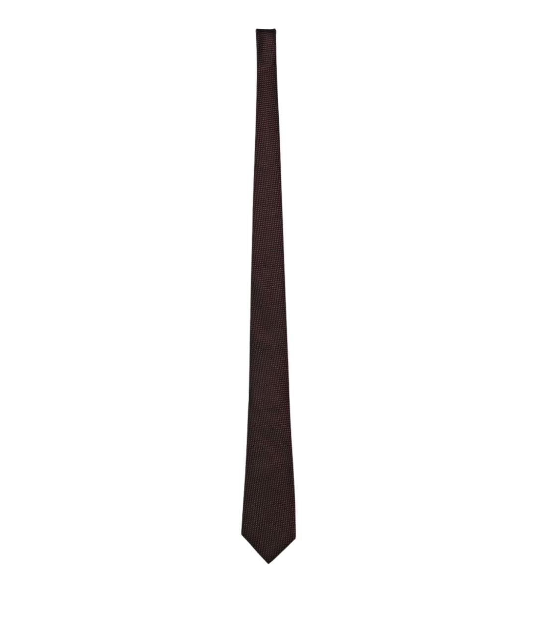 ZEGNA Бордовый шелковый галстук, фото 1