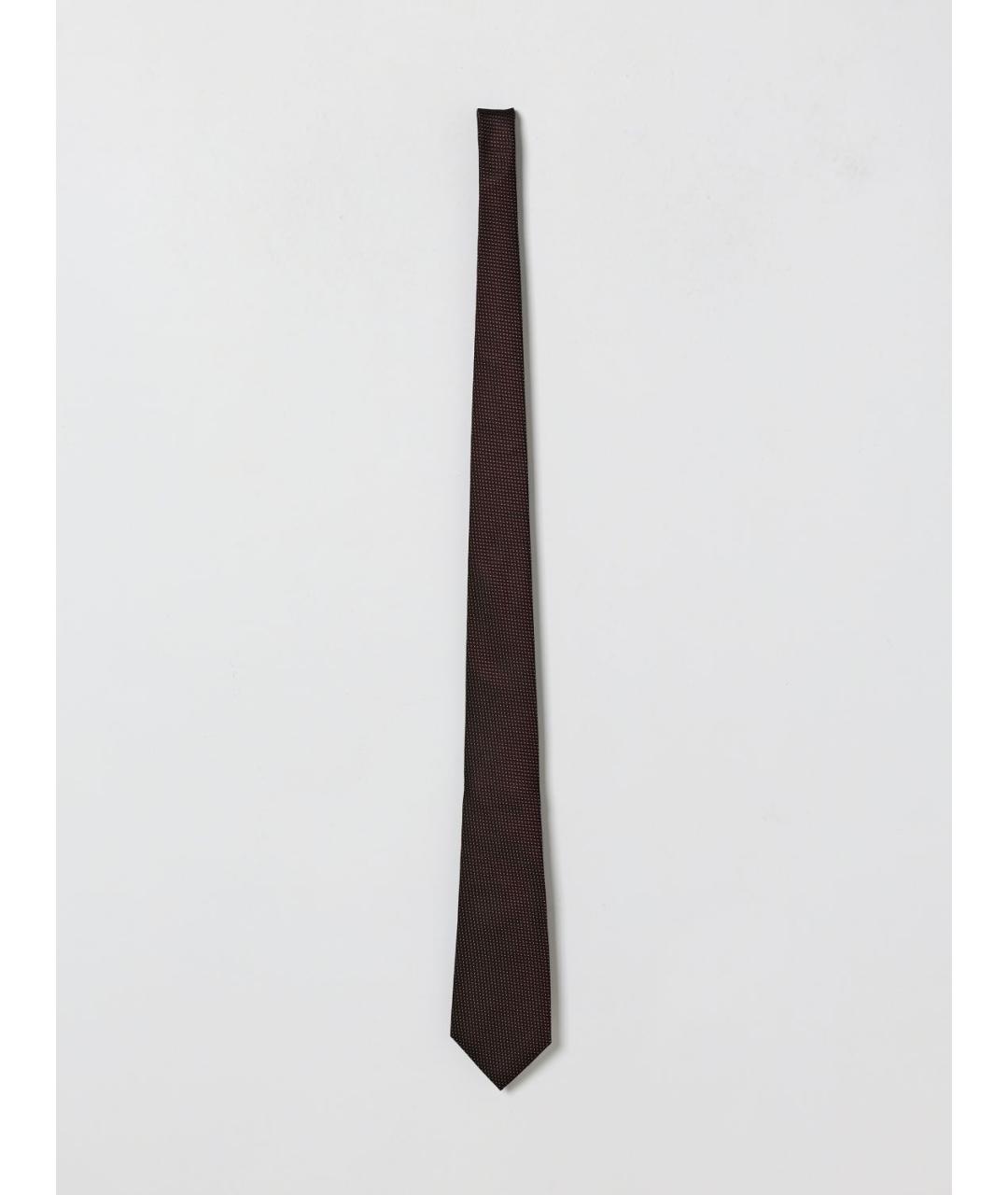 ZEGNA Бордовый шелковый галстук, фото 3