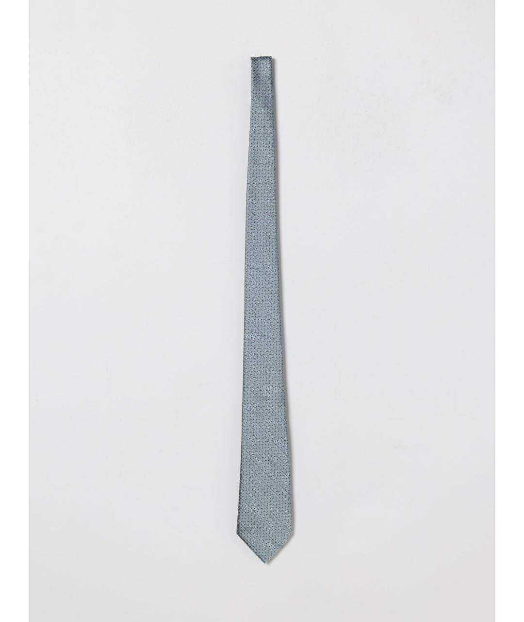 ZEGNA Голубой шелковый галстук, фото 3