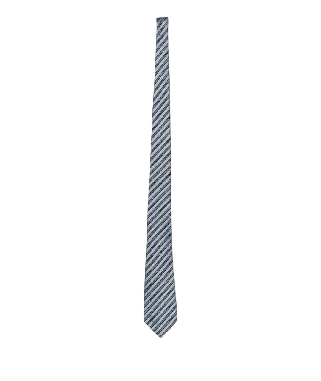 ZEGNA Голубой шелковый галстук, фото 1