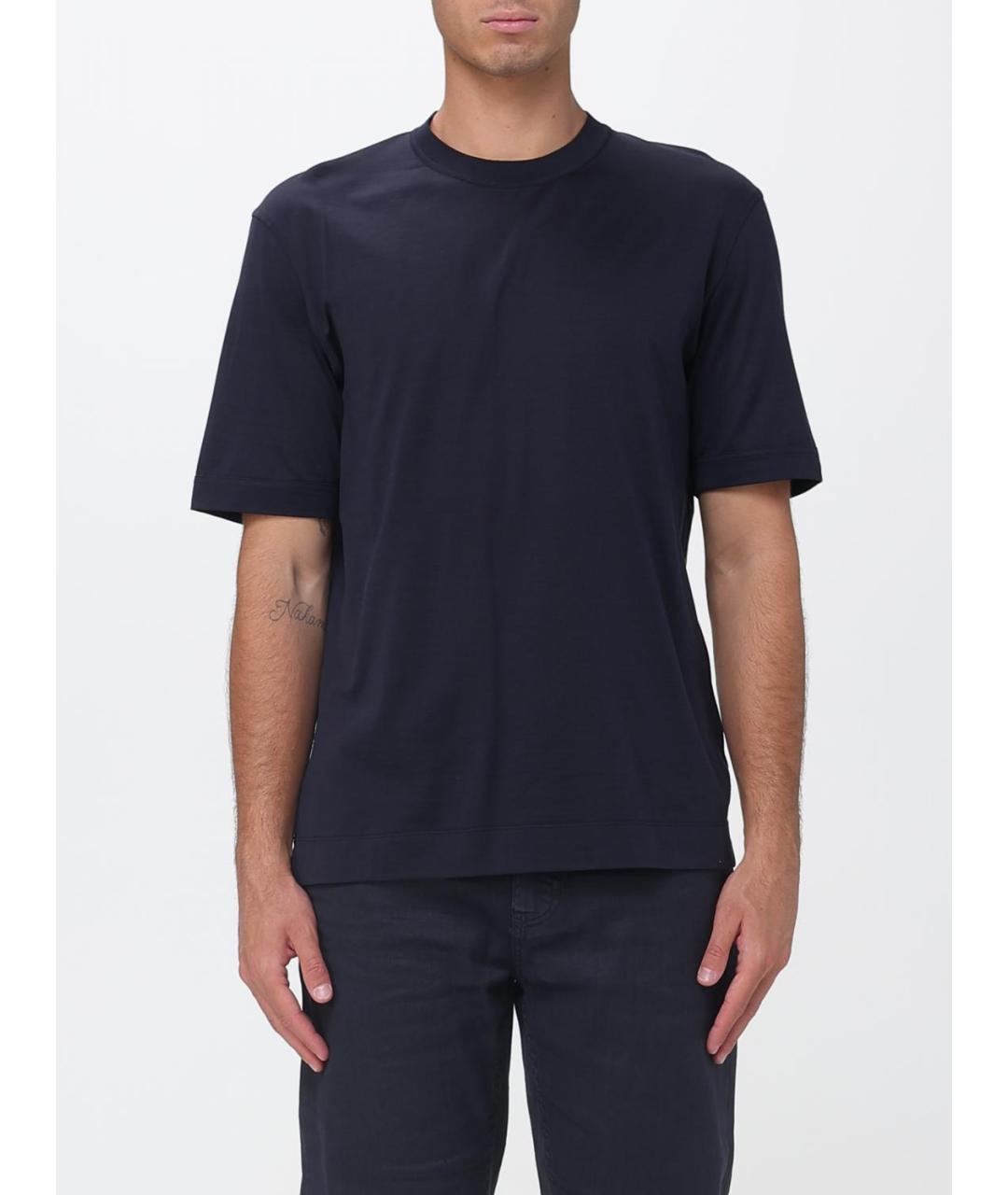 ZEGNA Синяя футболка, фото 6